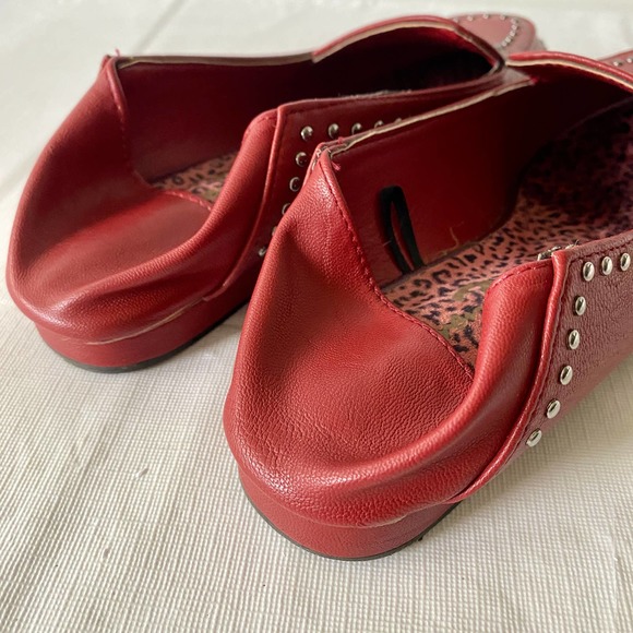 Seven7 Francesca  Studded Flat Loafers Red 8 - Picture 10 of 12